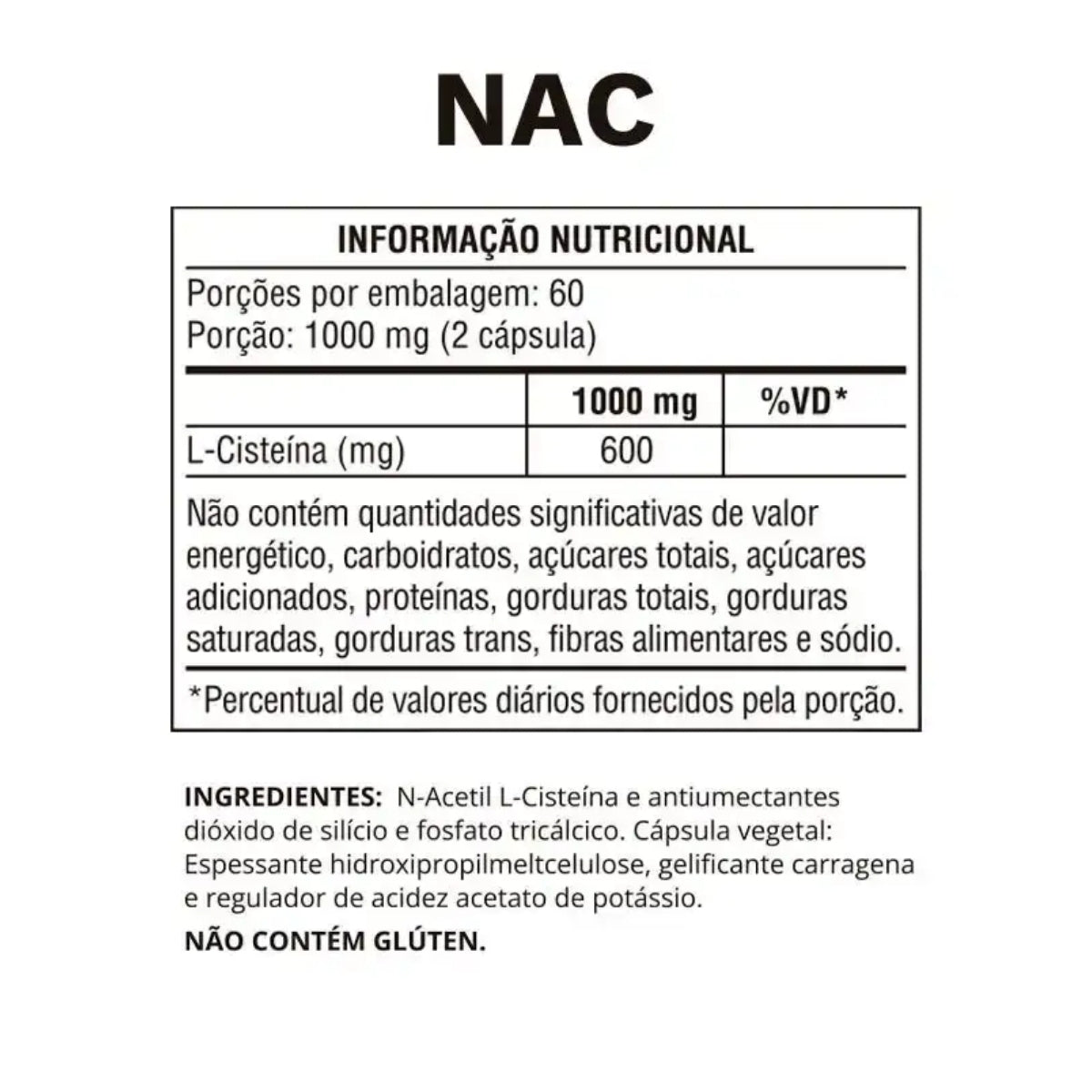 NAC L-Cisteína 500mg Ocean Drop | 120 cápsulas