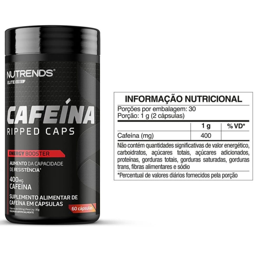 Ripped Caps Cafeína 400mg Nutrends | 60 Cápsulas