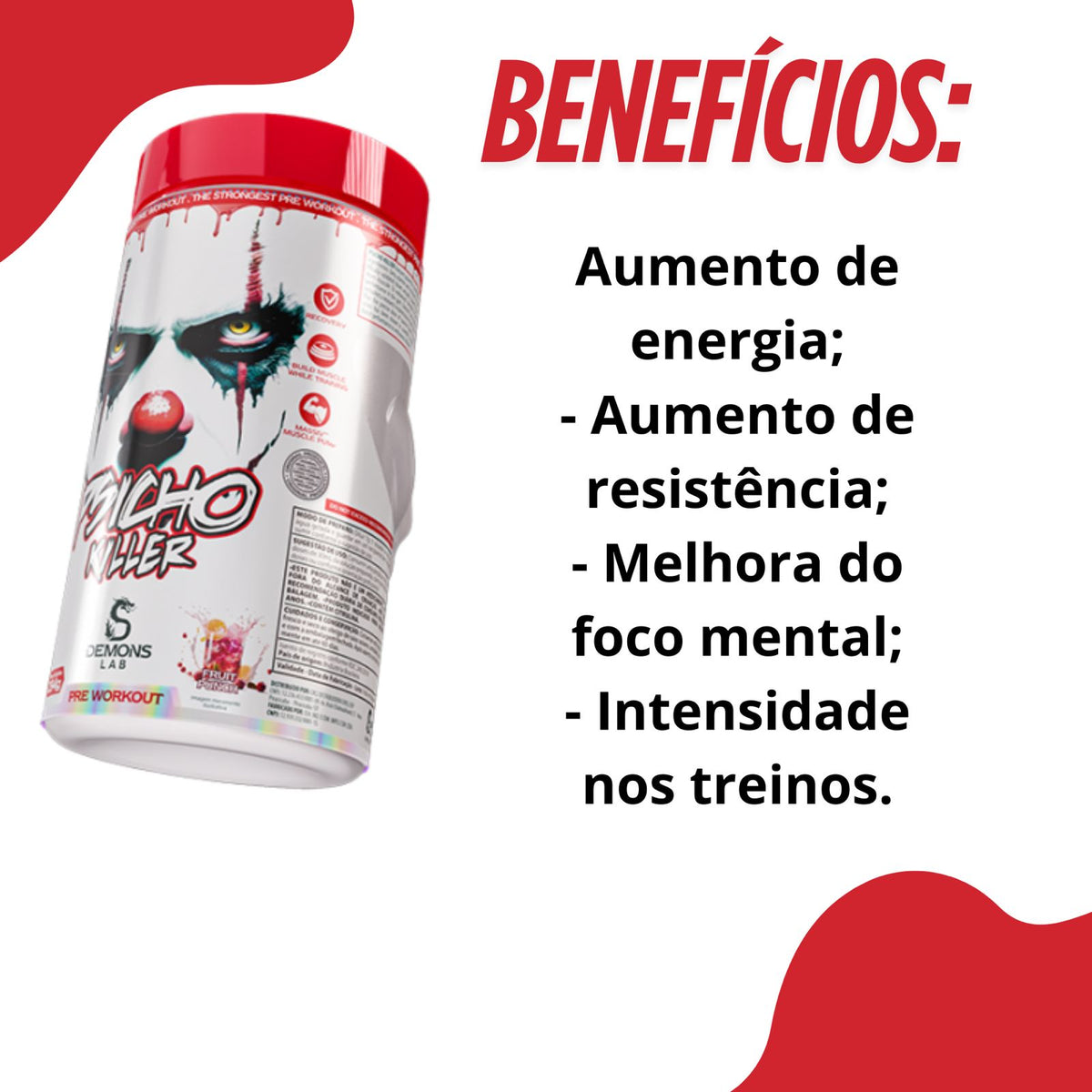 Pré Treino Psicho Killer Frutas Amarelas Demons Lab | 294g