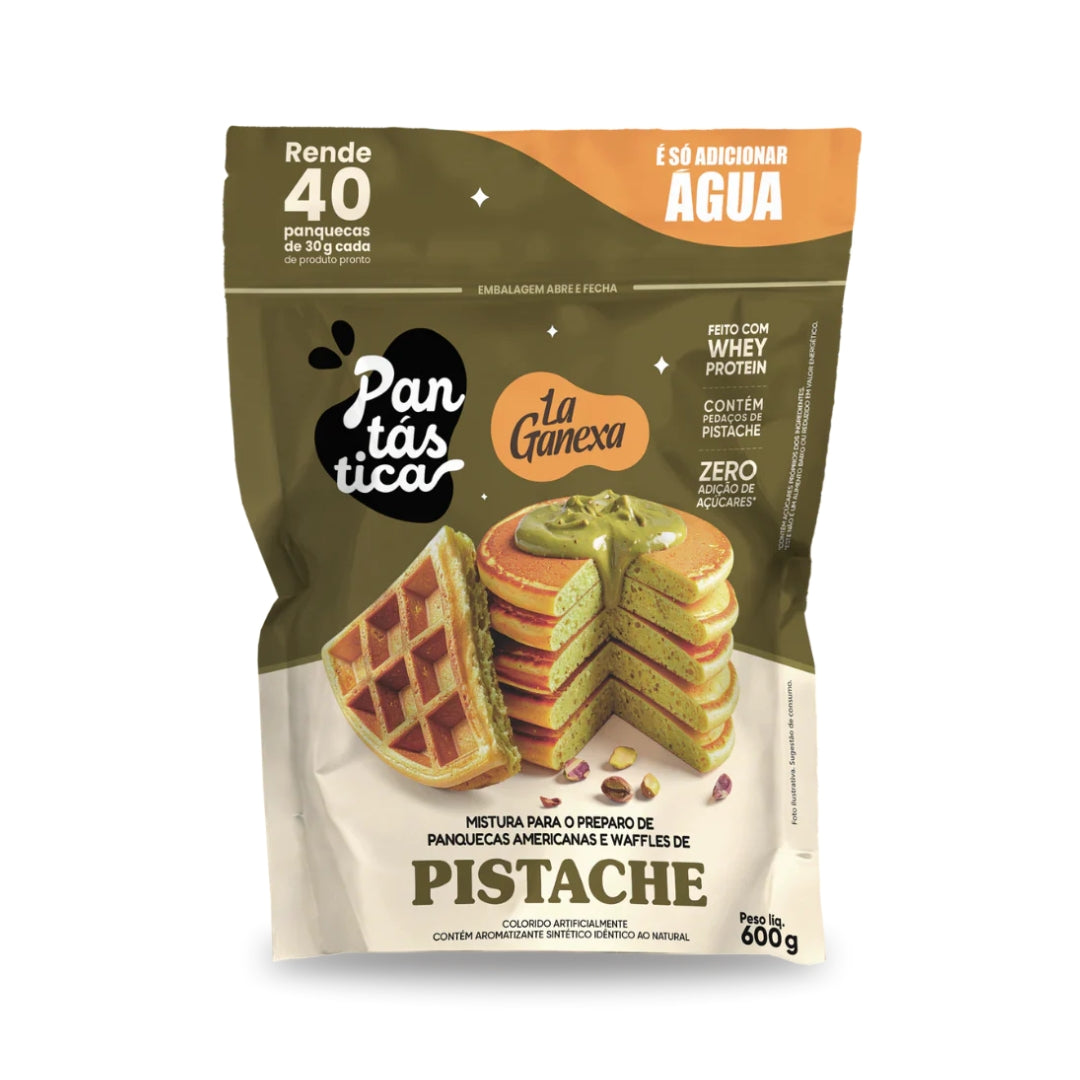 Mistura para Panquecas Americanas e Waffles La Ganexa Sabor Pistache | 600g