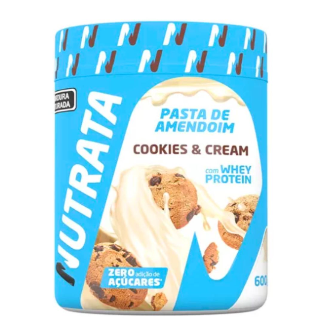 Pasta De Amendoim com Whey Cookies E Cream Nutrata | 600g