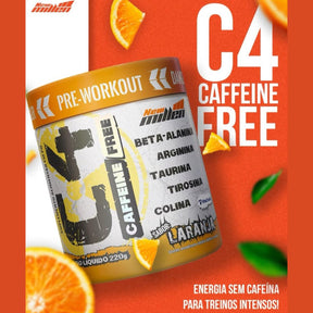 Pré Treino Sem Cafeína C4 Caffeine Free Laranja Nem Millen | 220g