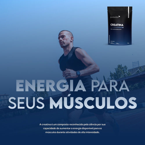 Kit Creatina 100% Monohidratada Puravida | 300g + 90g Sem Sabor