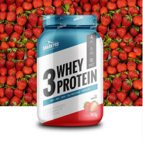 Whey Protein 3W Shark Pro Morango | 900g
