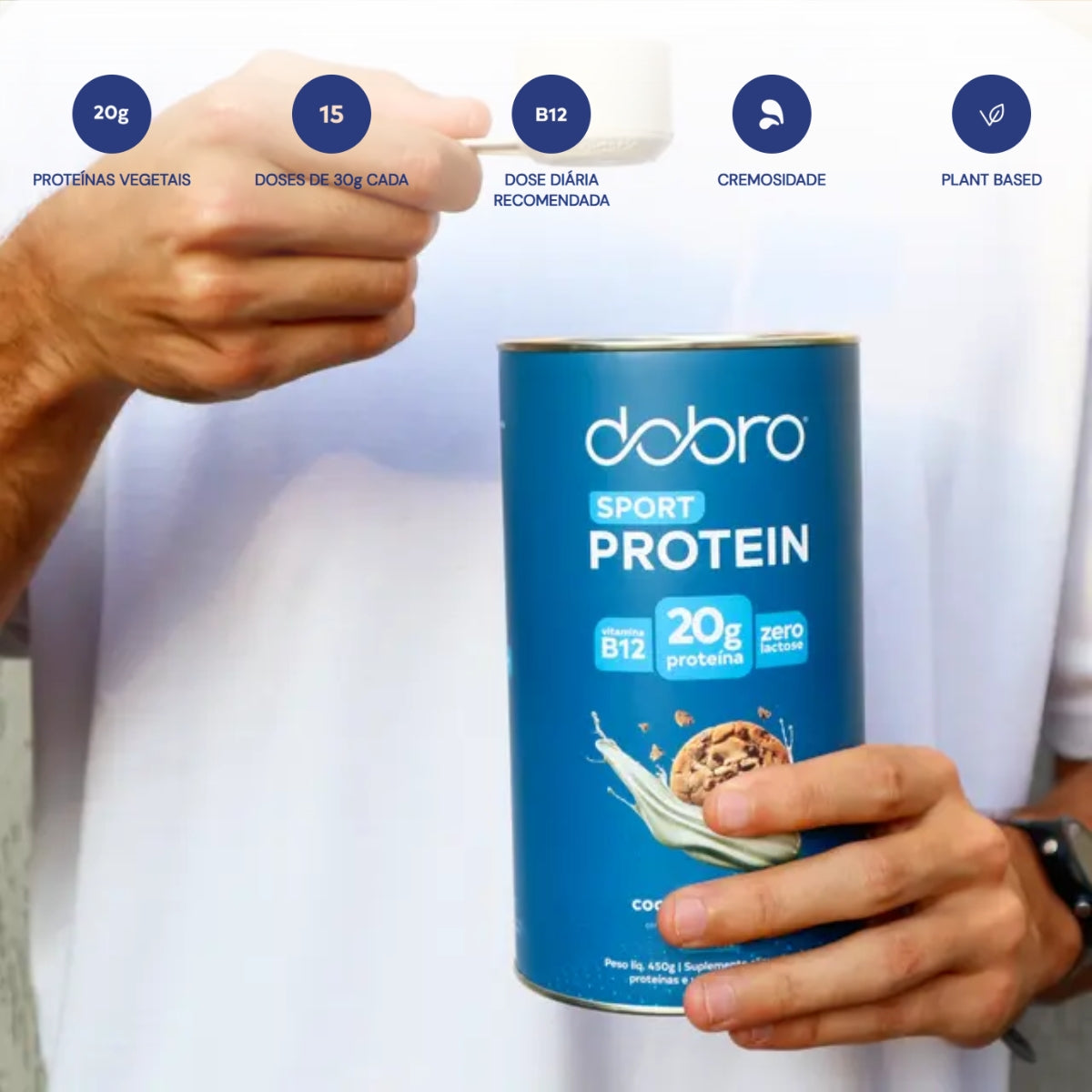 Sport Protein sabor Cookies e Cream Dobro | 450g