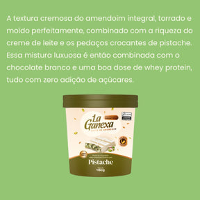 Pasta de Amendoim Chocolate Branco com Pistache La Ganexa | 450g