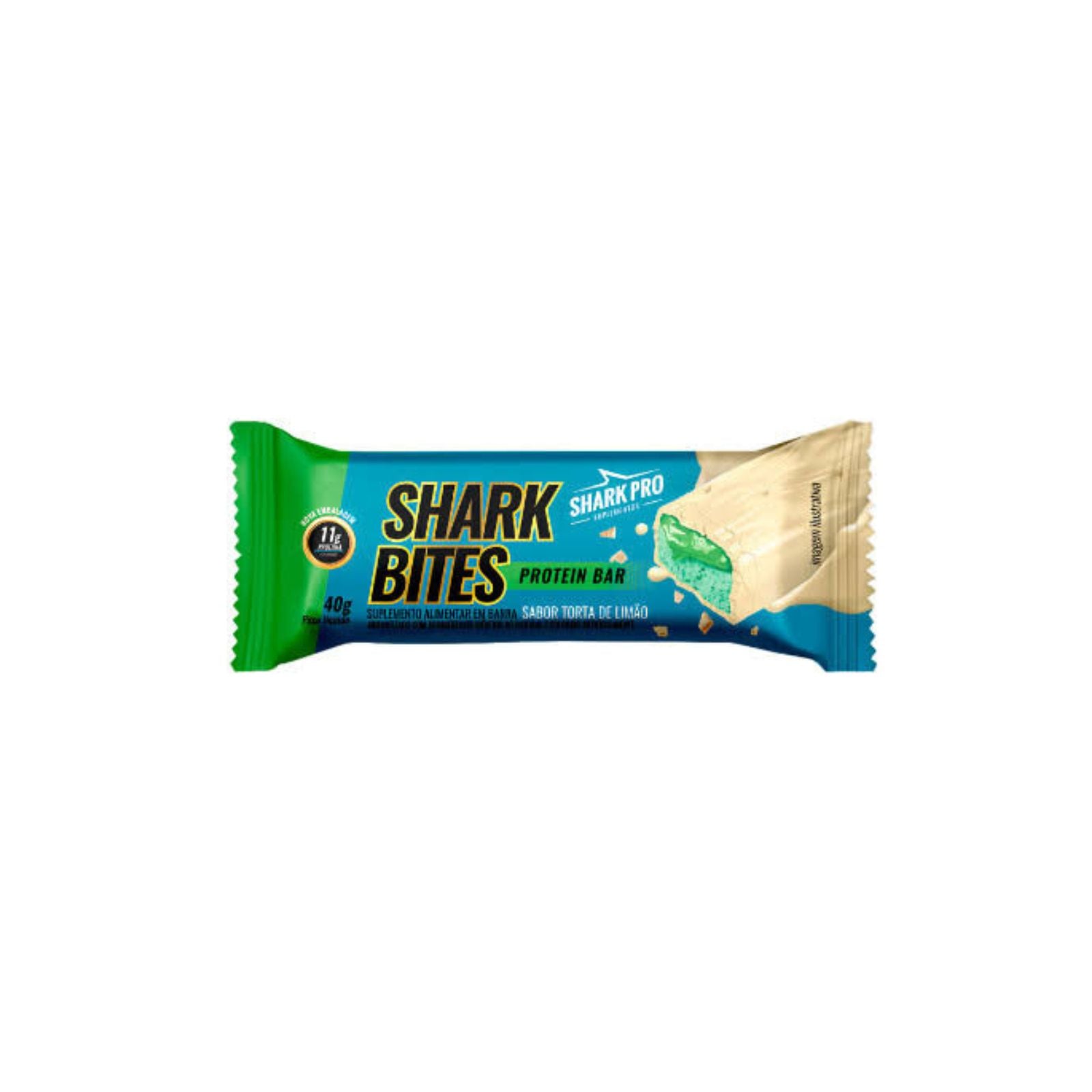 Barrinha Shark Bites Protein Bar Torta de Limão | 12x40g