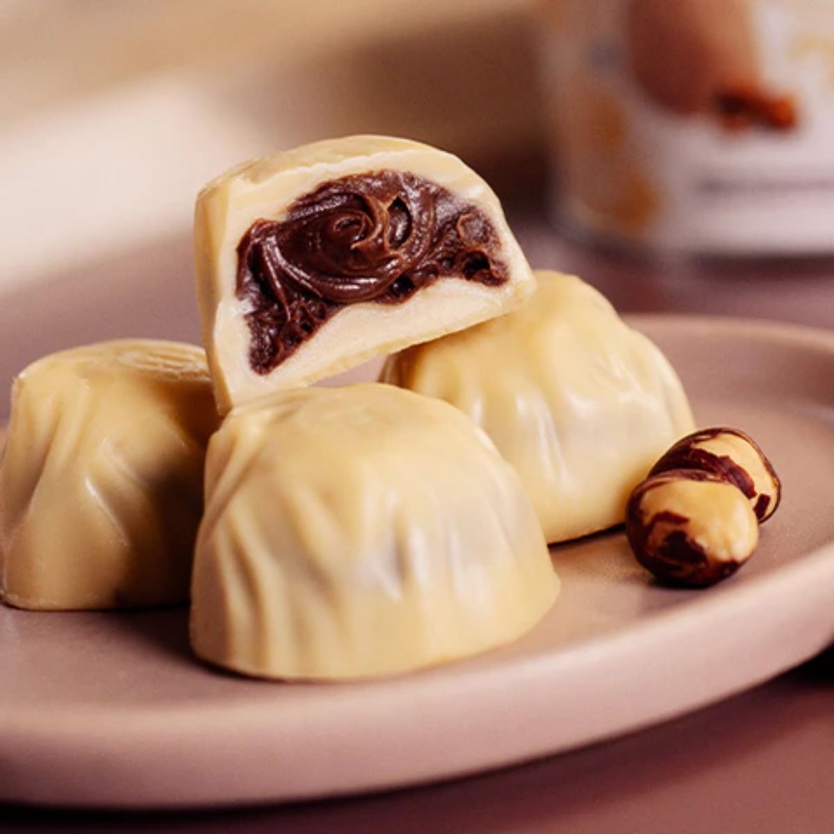 Bombom de Chocolate Branco Linha Stevia Zero Açúcar Haoma | 200g