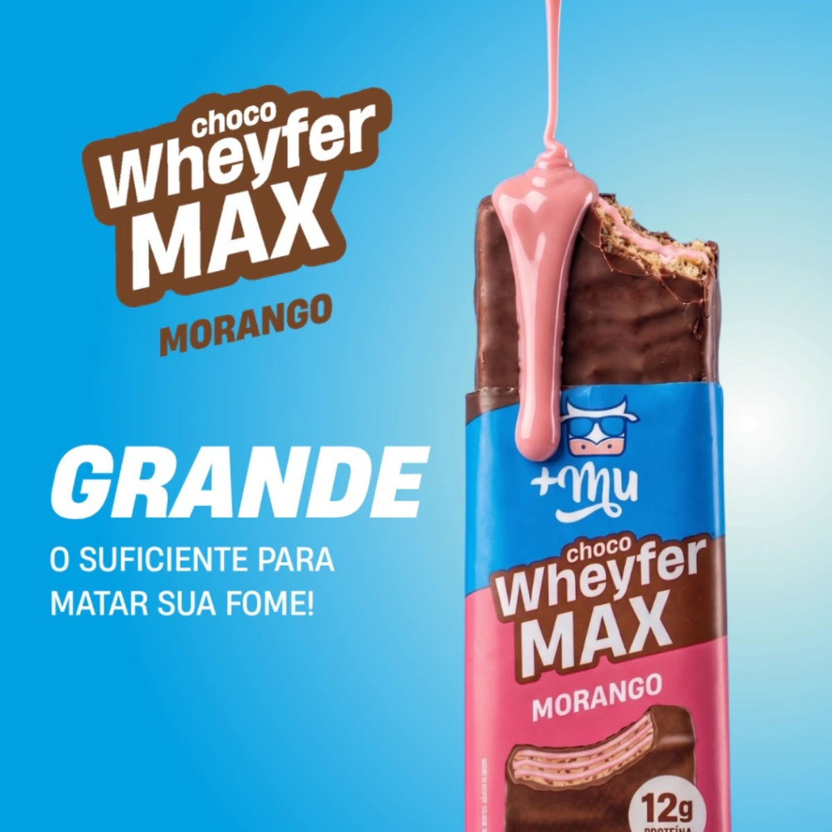 Choco Wheyfer MAX Morango Mais Mu | cx 20x50g