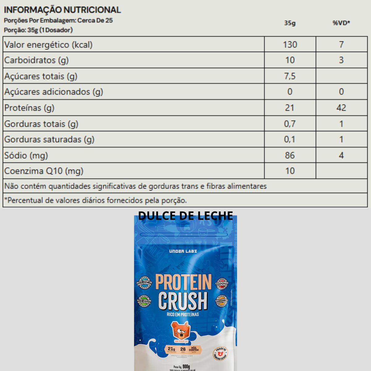 Whey Protein Crush Dulce de Leche Under Labz | 900g