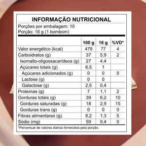 Bombom de Chocolate Branco Linha Stevia Zero Açúcar Haoma | 200g