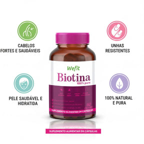 Biotina 100% pura Wefit | 60 cápsulas