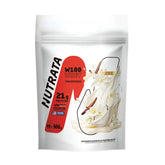 W100 Whey Concentrado Creme de Baunilha Nutrata | Refil 900g