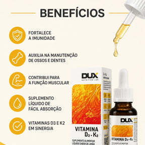Vitamina D3 + K2 Sabor LImão Dux | 20ml