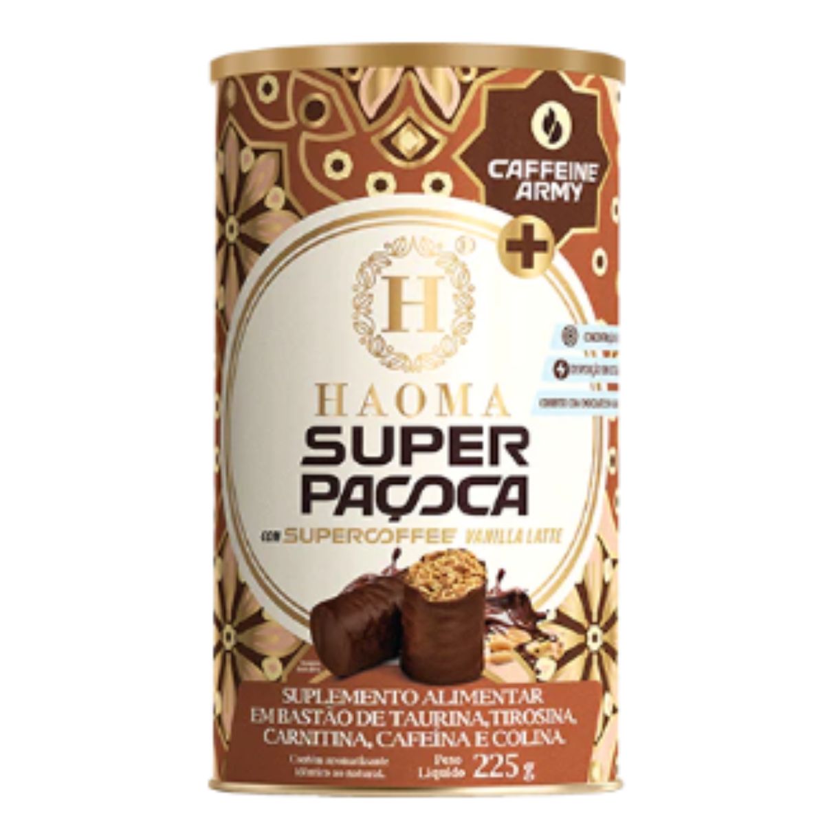 Super Paçoca de Amendoim Chocolate Supercoffee Haoma | 225g Lata