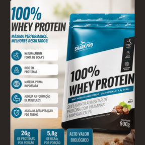 100% Whey Protein Avelã Shark Pro | Refil 900g