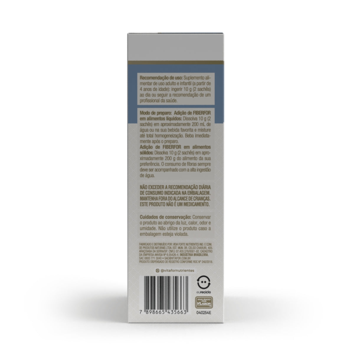 Fiberfor Vitafor | 10 sachês de 5g