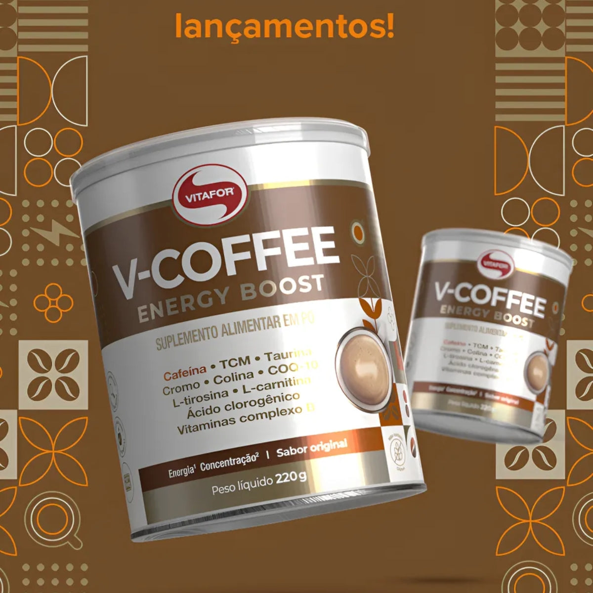 V-Coffee Original Vitafor | Lata 220g