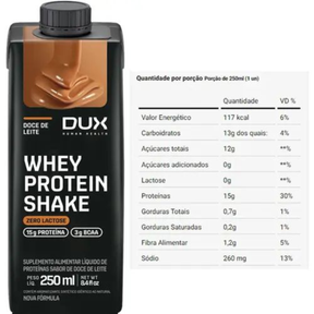 Whey Protein Shake Sabor Doce de Leite Dux | 250ml