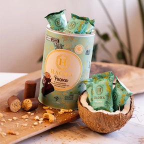 Paçoca de Castanha de Caju Amendoim e Coco com Chocolate Linha Stevia Haoma | 225g
