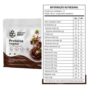 Proteína Vegetal Chocolate com Avelã Ocean Drop | 450g
