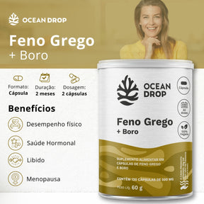 Feno Grego + Boro Ocean Drop | 120 cápsulas