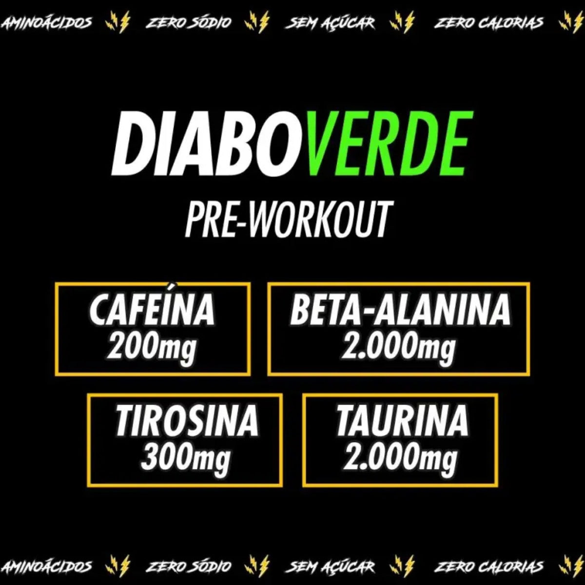 Energético Diabo Verde Pre-Workout Tropical | Lata 269ml