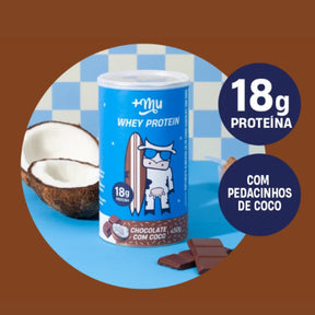 Whey Concentrado Mais Mu Chocolate Com Coco | Pote 450g