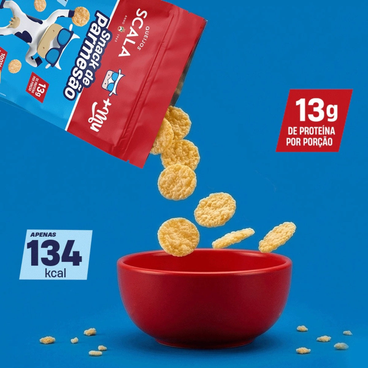 Snack de Parmesão Queijos Scala Mais Mu | 25g