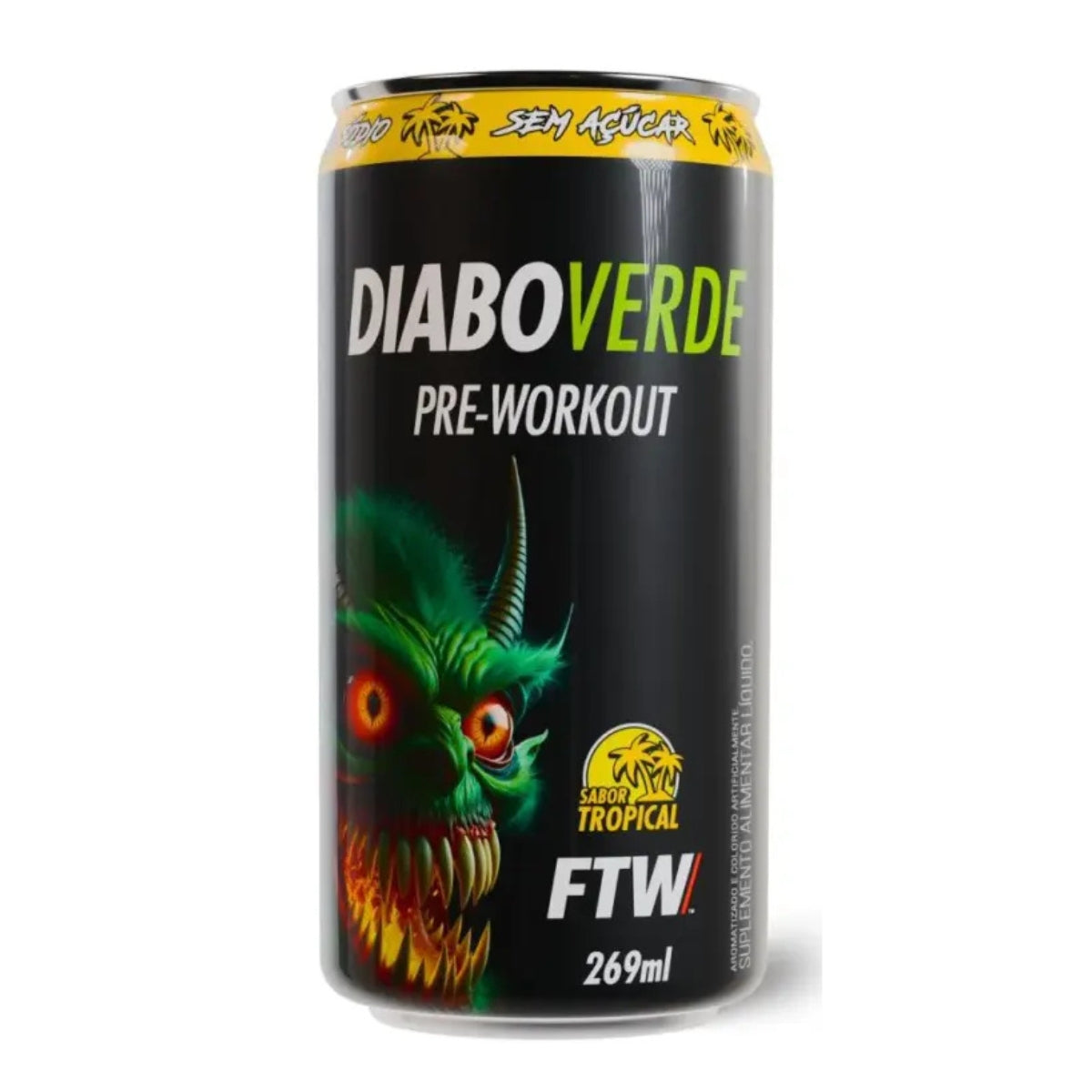 Energético Diabo Verde Pre-Workout Tropical | Lata 269ml