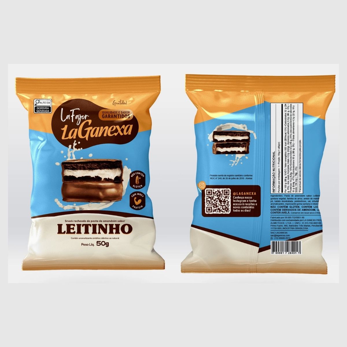 Alfajor La Ganexa Sabor Leitinho com Whey Protein | 50g