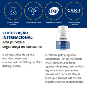 ÔMEGA 3 IFOS™ 660EPA 440DHA Central Nutrition | 60 cápsulas