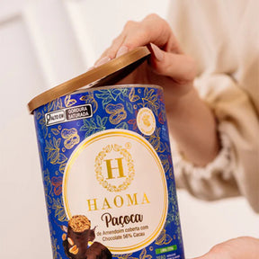 Paçoca  Amendoim com Chocolate 56% Cacau Linha Stevia Haoma | 225g