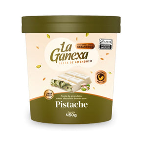 Pasta de Amendoim Chocolate Branco com Pistache La Ganexa | 450g