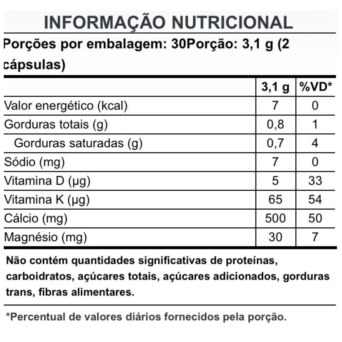 Bio Cálcio Puravida | 60 cápsulas