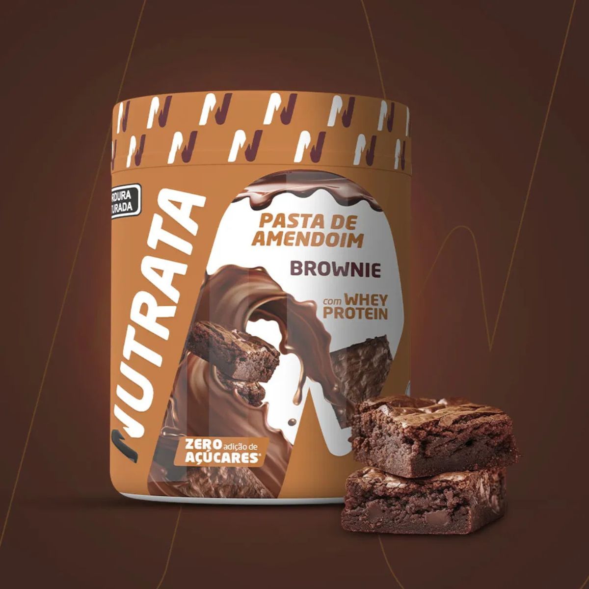 Pasta De Amendoim com Whey Brownie Nutrata | 600g