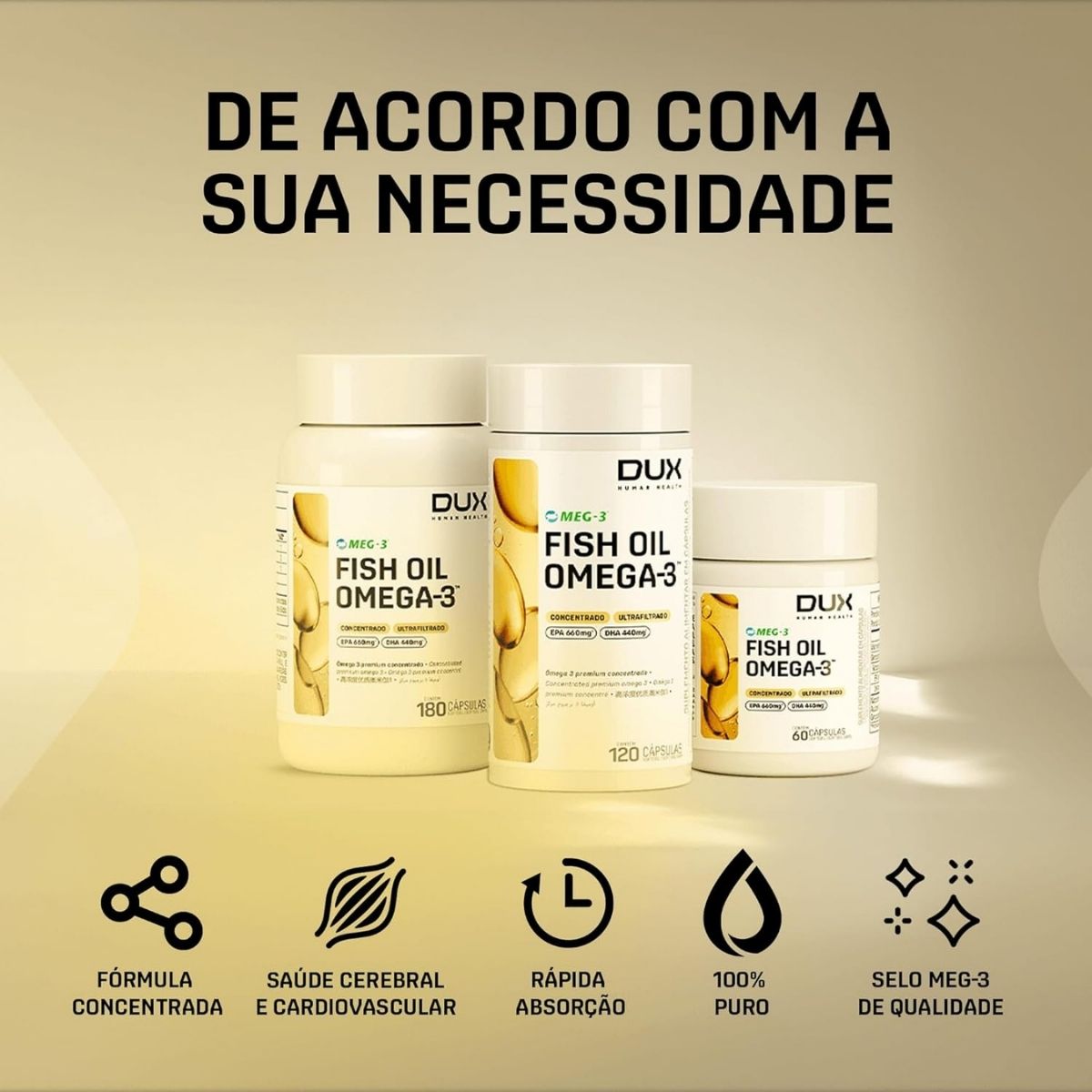 Fish Oil Ômega 3 Dux | 120 cápsulas