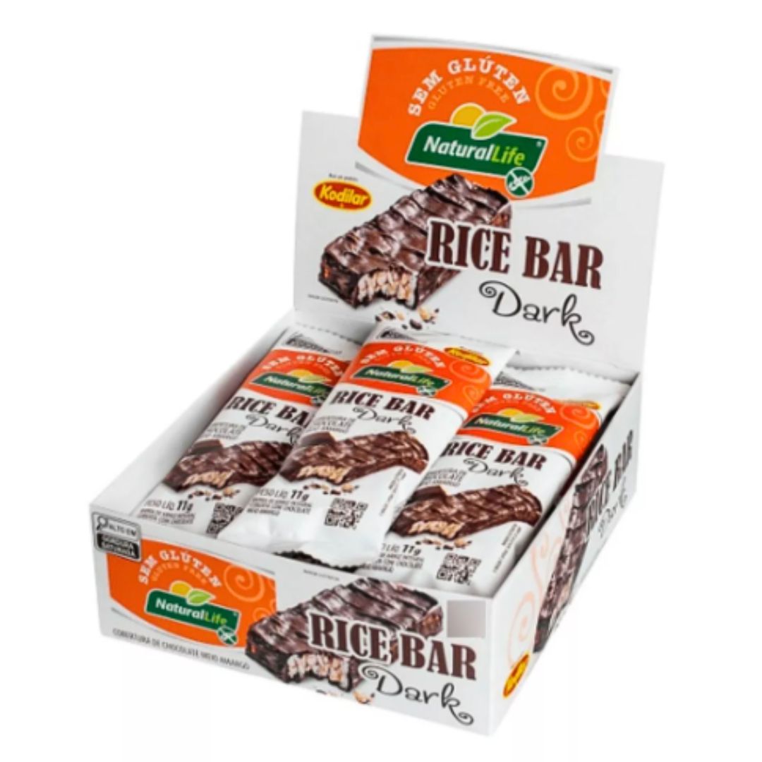 Kit | Barrinhas De Arroz Rice Bar Dark Natural Life | 12x11g