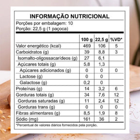 Paçoca de Castanha de Caju Amendoim e Coco com Chocolate Linha Stevia Haoma | 225g