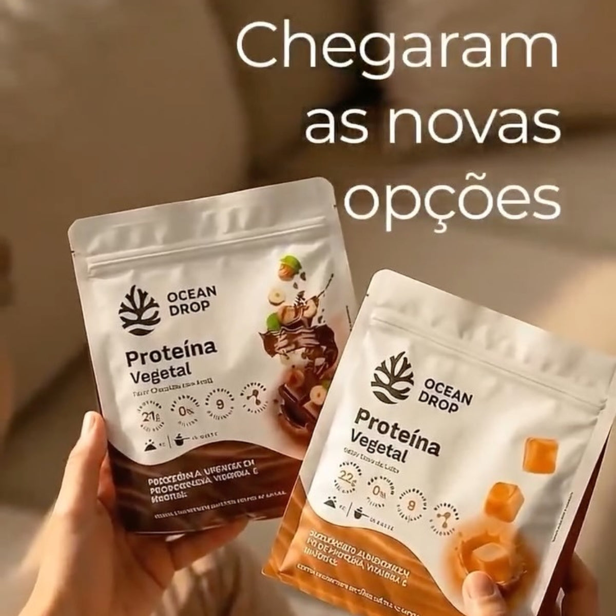 Proteína Vegetal Chocolate com Avelã Ocean Drop | 450g
