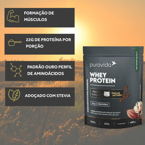 Whey Protein 100% Isolado Chocolate Língua de Gato Puravida | 450g