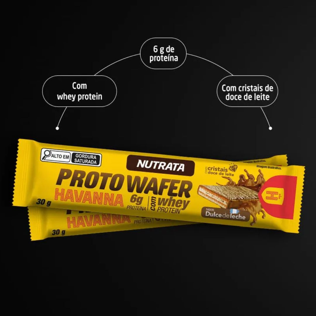 Proto Wafer Havanna Doce de Leite Nutrata | Display 12x30g