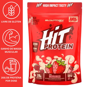 Hit Protein Morango Adaptogen | Refil 900g