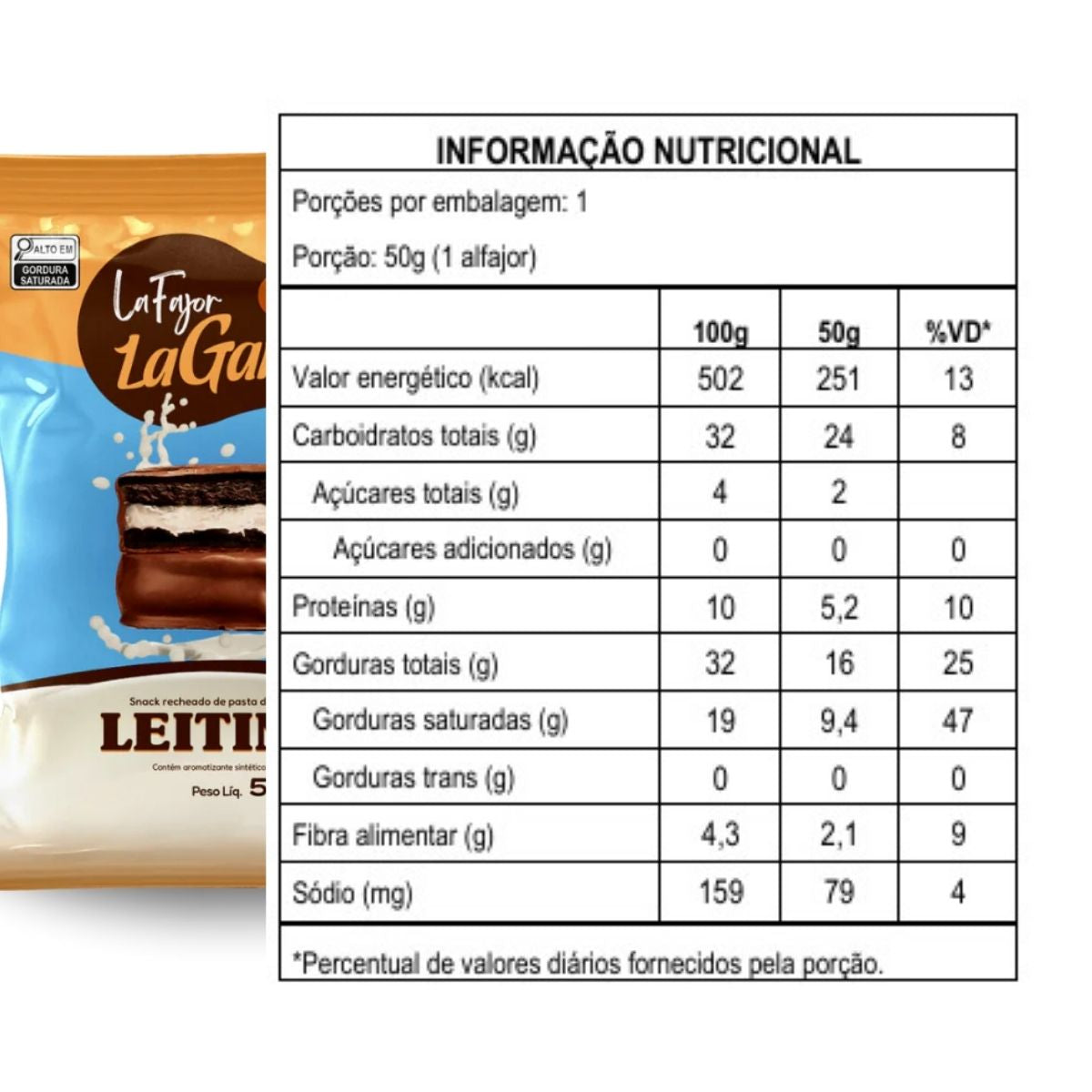 Alfajor La Ganexa Sabor Leitinho com Whey Protein | 50g