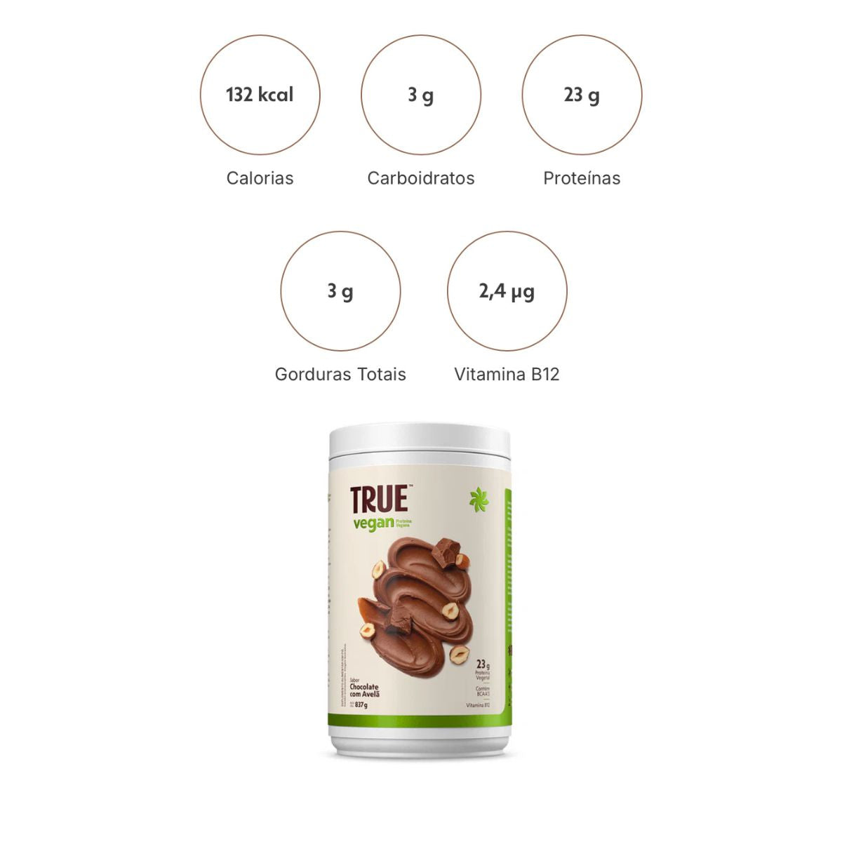 True Vegan Chocolate com Avelã | 837 g