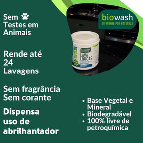 Detergente Máquina De Lavar Louça Biodegradável Biowash | 500g