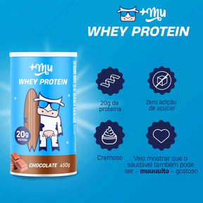 Whey Concentrado Mais Mu Chocolate | Pote 450g