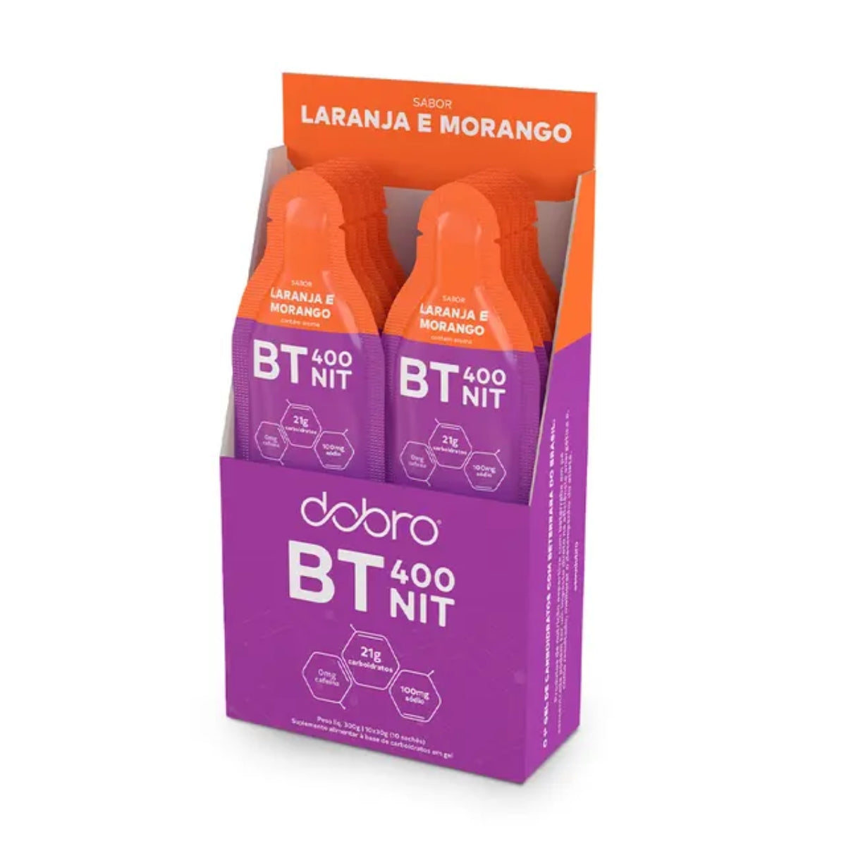 BT 400 Nitrato Gel Sabor Laranja e Morango Dobro | 10x30g