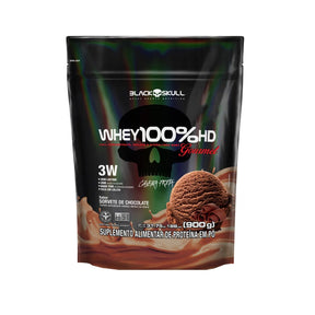 Whey 100%hd Gourmet Black Skull Sorvete De Chocolate | Refil 900g