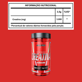 Creatina Hardcore 100% Pura Integralmedica | 120 cápsulas